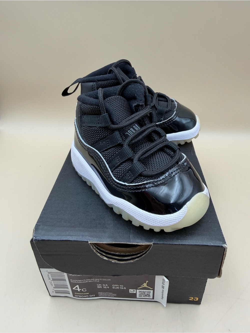 Jordan 11 Retro TD Black Toddler Shoes Size 4C